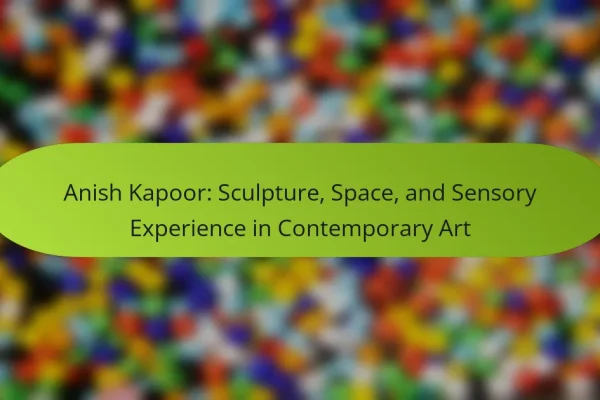 Anish Kapoor: Sculpture, Space, and Sensory Experience in Contemporary Art