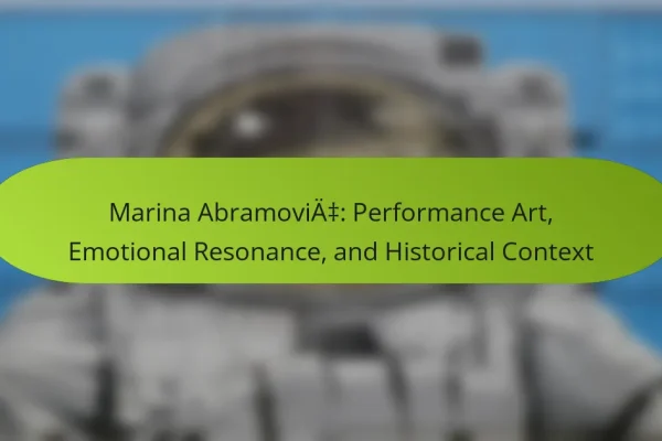Marina Abramović: Performance Art, Emotional Resonance, and Historical Context