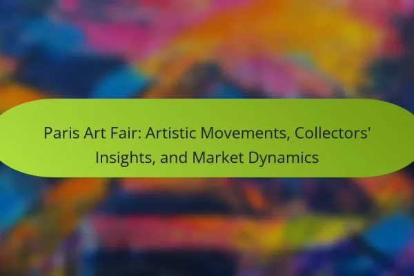 Paris Art Fair: Artistic Movements, Collectors’ Insights, and Market Dynamics