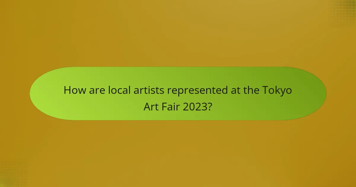 How are local artists represented at the Tokyo Art Fair 2023?
