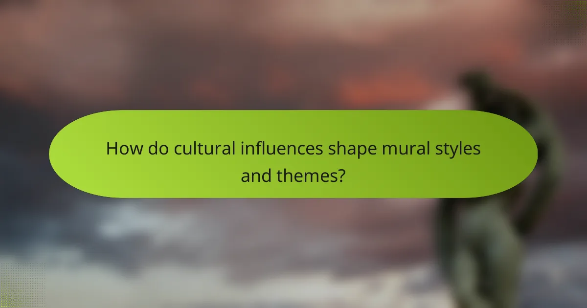 How do cultural influences shape mural styles and themes?