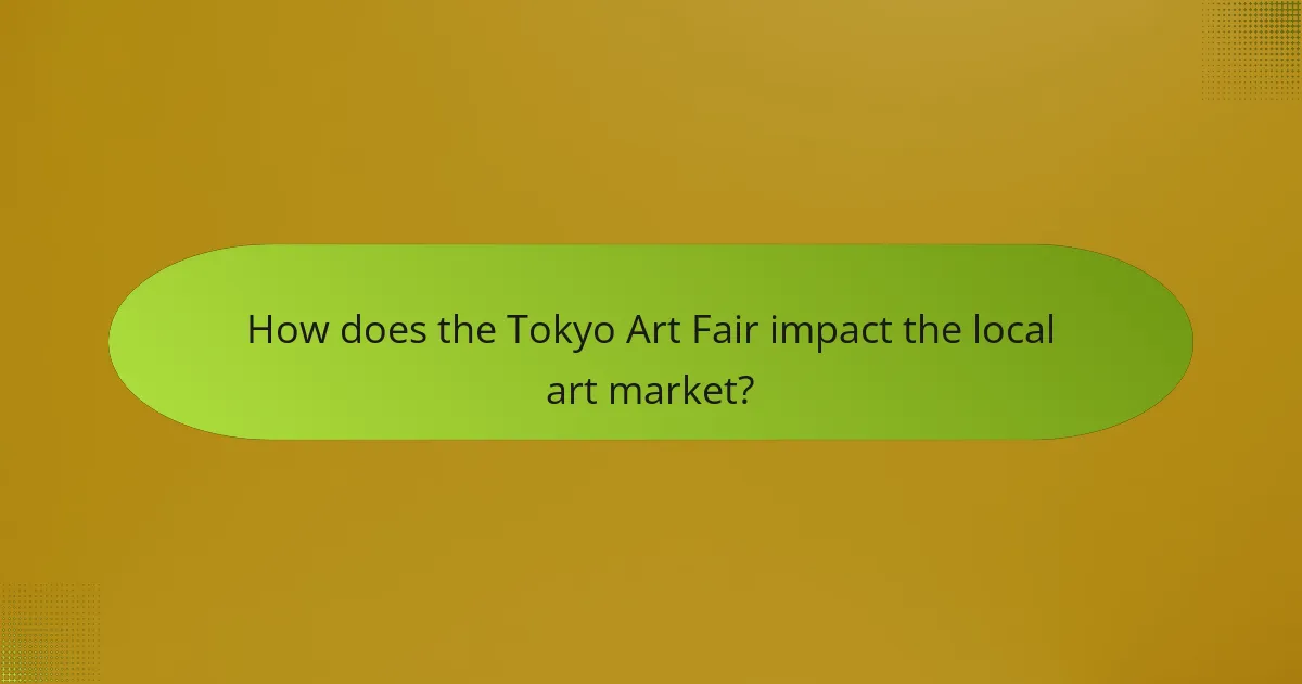 How does the Tokyo Art Fair impact the local art market?