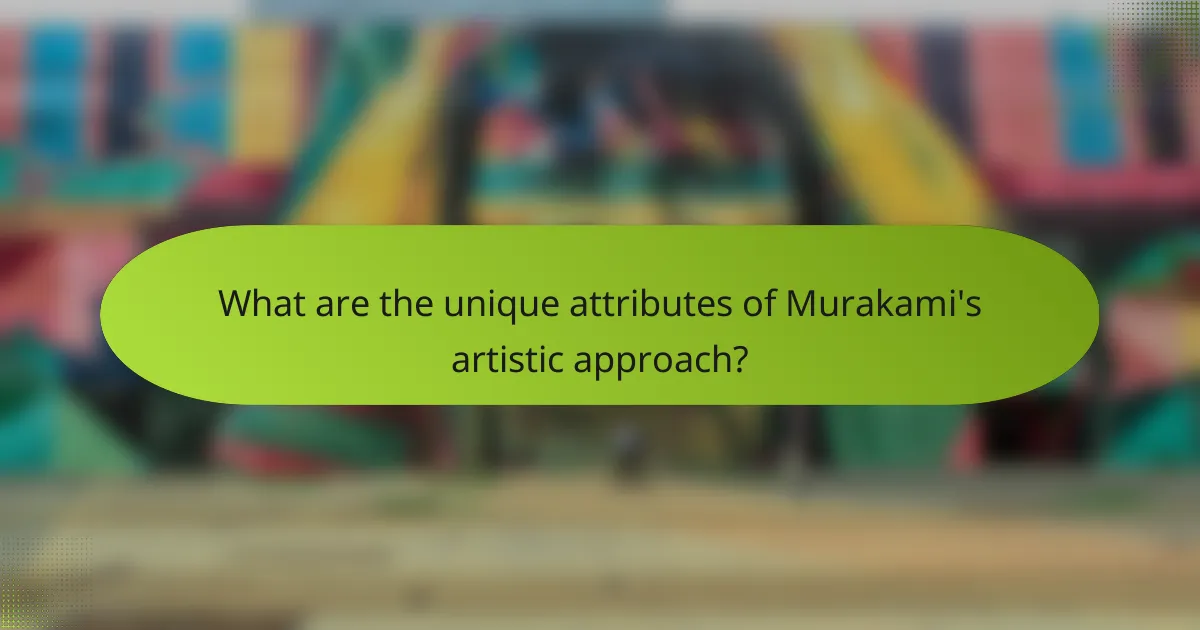 What are the unique attributes of Murakami's artistic approach?