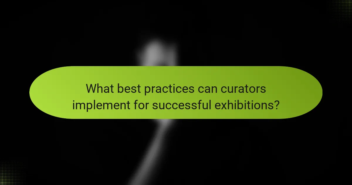 What best practices can curators implement for successful exhibitions?